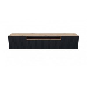 Závěsný televizní stolek RTV Remo 180 cm Černá - Dub artisan Furniture