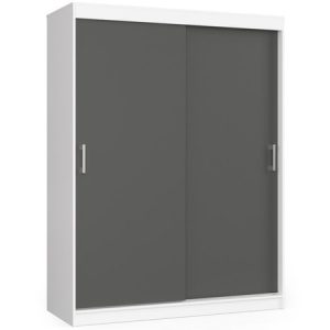 Toló ajtós szekrény 150 cm CLP MONO - fehér/szürke Akord