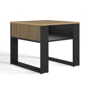 Dohányzóasztal MODERN 2P MINI - fekete/tölgy kézműves TOP Nábytek